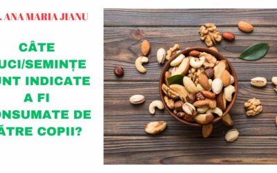 Câte nuci/semințe sunt indicate a fi consumate de către copii?
