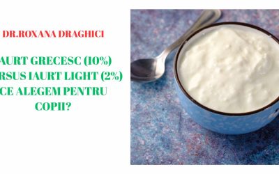Iaurt grecesc (10%) versus iaurt light (2%) – ce alegem pentru copii?